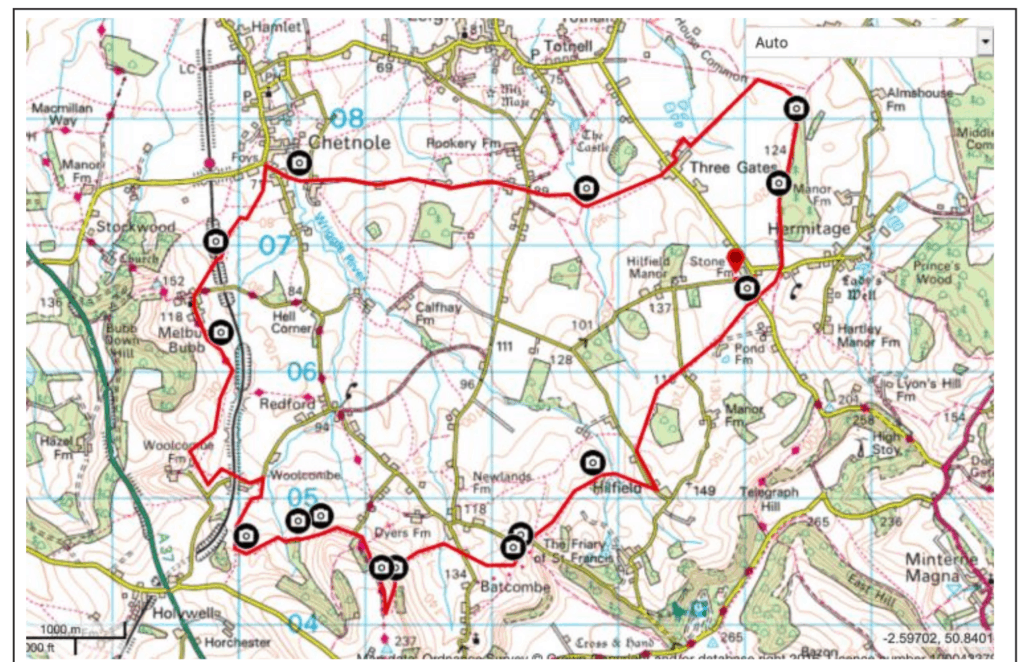 Batcombe & Chetnole Circular Walk Map