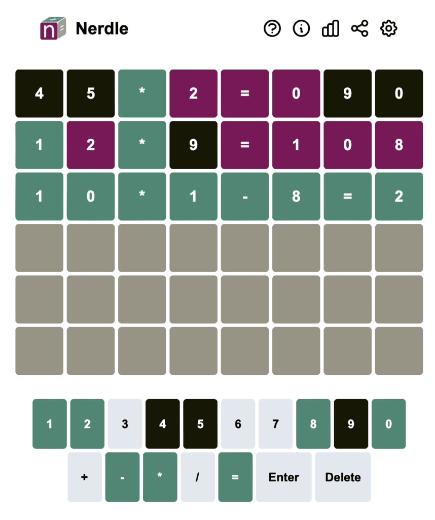 nerdle is wordle with numbers